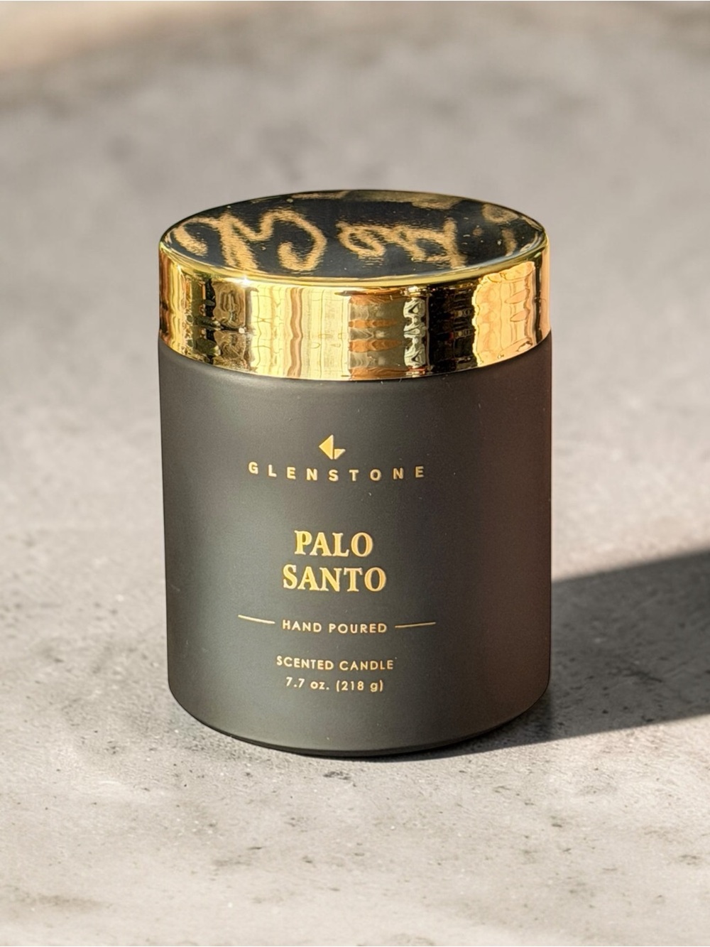 Palo Santo Scented Candle — Black & Gold
